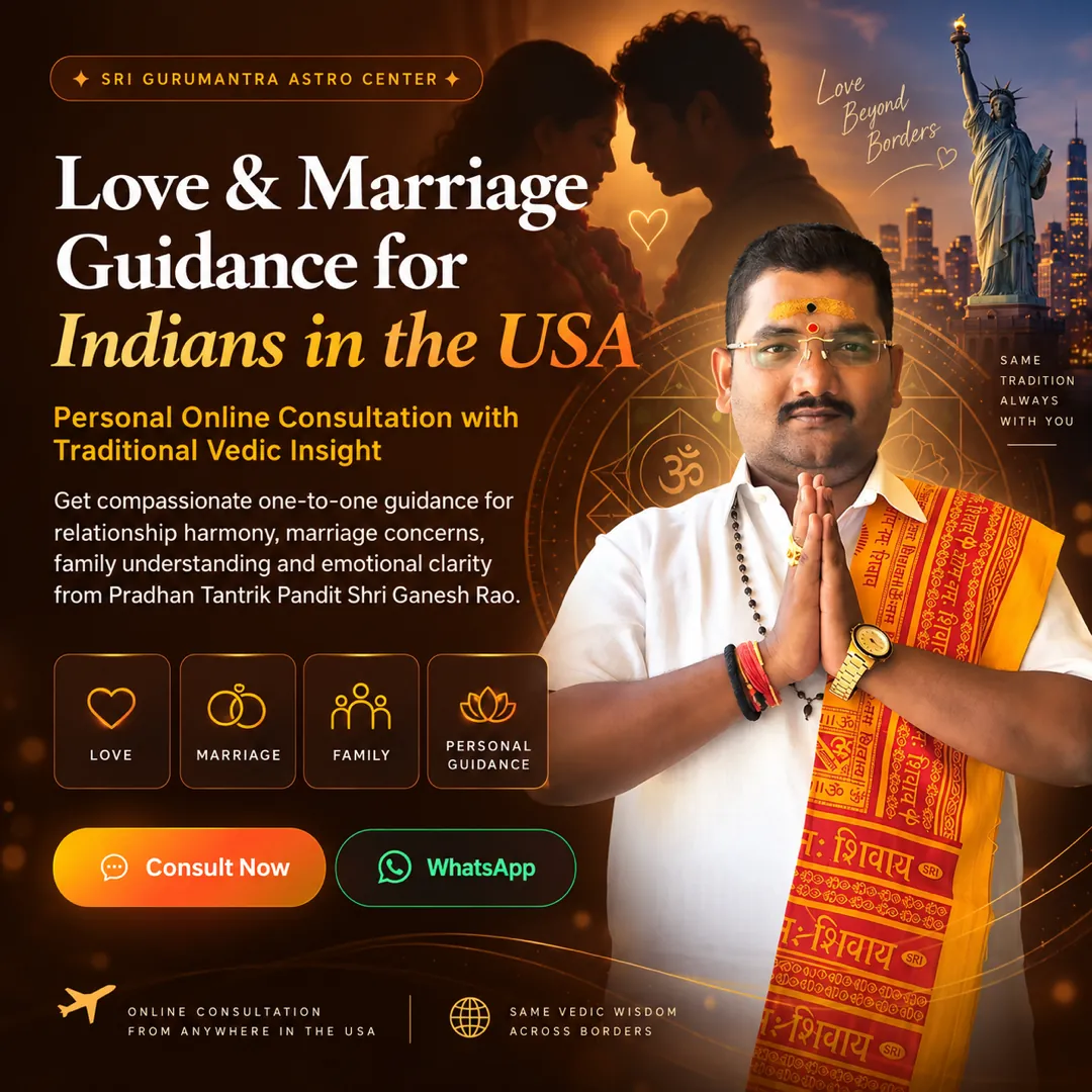 Love & Marriage guidance for Indians in the USA - Sri Gurumantra Astro Center