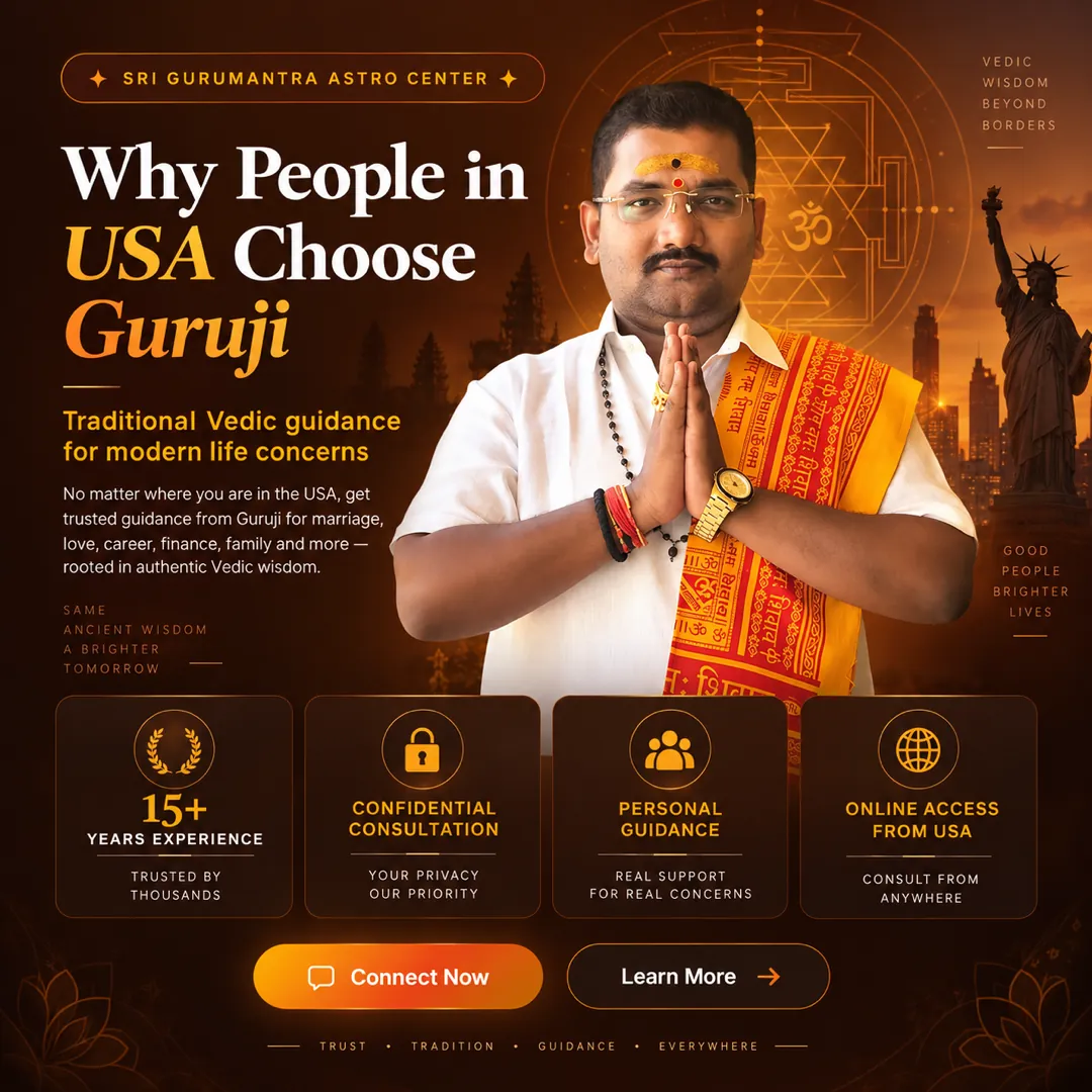 Why Indians in the USA choose Guruji - Sri Gurumantra Astro Center